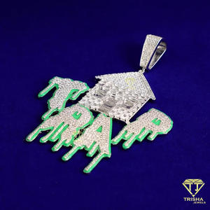 Collier pendentif Hip Hop Fashion Trap House avec diamants Moissanite VVS et argent sterling 925 - Product Image 3