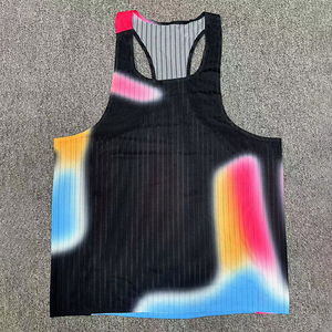 Men Breathable Lightweight <b>Running</b> <b>Singlet</b> Seamless Marathon Trail Fitness Tank Top - Product Image 1
