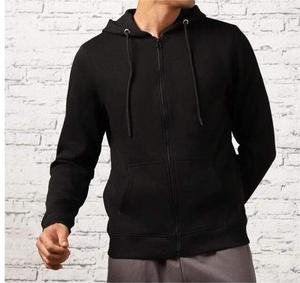 Sweat à capuche zippé pour homme, coupe classique, en polaire douce, avec poche kangourou, logo personnalisé brodé, impression personnalisée - Product Image 1