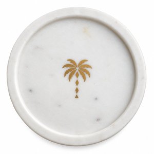 Sous-verre rond de luxe en cuir vert, motif crocodile, cuir gaufré, bordure en laiton, bord doré - Product Image 5