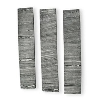 Ensemble de 3 lames Ahmad Fabric de 12 pouces en acier Damas, motif torsadé, qualité industrielle, à bord droit et pointe tombante, épaisseur 3 mm