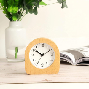 Reloj de Escritorio Pequeño de Madera de Mango Natural en Forma Única, Reloj de Mesa Rústico Hecho a Mano para Oficina, Estudio, Decoración del Hogar - Product Image 2