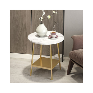 Modern Metal Wire Frame Side <b>Table</b> With Marble Top Fabulous Design Accent <b>End</b> <b>Table</b> <b>Living</b> <b>Room</b> Sofa <b>Table</b> Bedroom Furniture - Product Image 3