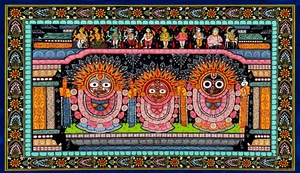 Handmade Lord Jagannath Pattachitra <b>Painting</b> – Traditional Odisha Wall Art - Product Image 5