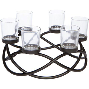 Wire Mesh Black Finished Iron & Glass <b>Tea</b> <b>Light</b> Votive Candle Holder for Home <b>Christmas</b> Wedding Decor Hanging Votive - Product Image 3