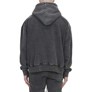 เสื้อฮู้ดดี้ดีไซน์เนอร์วินเทจสั่งทำพิเศษ ผ้าฝ้ายเฟรนช์เทอร์รี่ 100% ทรงโอเวอร์ไซส์ หนัก 500GSM ซักย้อมสีแบบแอซิดวอช พร้อมซิป - Product Image 6