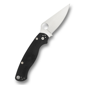 Couteaux de poche pliants haut de gamme avec manche ergonomique noir, lame en acier inoxydable à bord plat et tranchant, trou pour le pouce et clip ceinture - Product Image 2