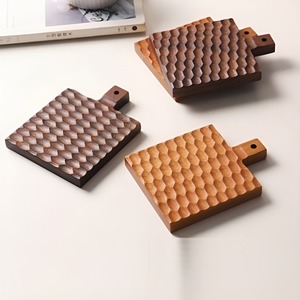Posavasos Modernos de Madera Tallados a Mano, Diseño Creativo para Cocina, Sala de Estar, Escritorio, Tipo Vertical Fácil de Usar, Caja de Almacenamiento Multifuncional - Product Image 3