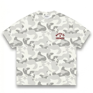 T-shirt unisexe à imprimé camouflage, col rond, manches courtes, tissu tricoté, impression de logo personnalisé, adapté à un usage quotidien. - Product Image 3