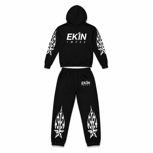 Conjunto Deportivo Oversize con Estampado Acid Wash, Chaqueta Cortavientos Personalizada, Pantalones Deportivos 100% Algodón, Desmontables y Ligeros - Product Image 4