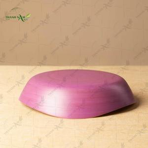 Saladier en bambou artisanal avec une forme ondulée sculpturale pour la vaisselle moderne et la décoration intérieure de luxe - Product Image 4