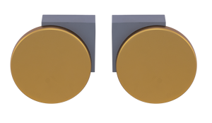 Modern Aluminium Round Disc <b>Door</b> Handle Set Wardrobe Cabinet Pulls <b>Matt</b> <b>Black</b> PVD Gold Graphite Grey Pair Hardware - Product Image 3