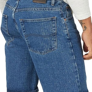 Men's Dark Straight Leg Denim Shorts Mid Waist Stonewashed Cotton Casual Summer Pockets Breathable Woven Eco-Friendly Waterproof - Product Image 5