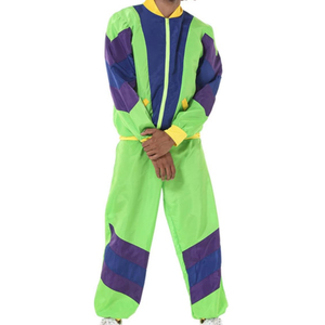 Chándal Deportivo Rhino Fitness Unisex Verde y Morado con Bloques de Color, Manga Larga, Cierre con Cordón, Estilo Deportivo, Corte Regular para Adultos, 100% Algodón - Product Image 1