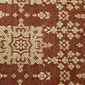 Tapis en laine à motifs géométriques orange rouille et moutarde, style folk moderne, avec franges, écologique, antidérapant, tufté à la main - Product Image 5