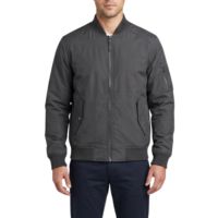 Blouson Bomber Décontracté Rouge Uni pour Homme, Veste d'Extérieur Style Aviateur, Col Montant Zippé, Coupe-Vent, Minimaliste