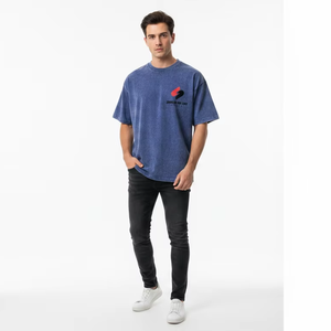 T-shirt Homme Personnalisé Oversize à Épaules Tombantes 100% Coton Lourd Décontracté Streetwear Coupe Ample Manches Courtes - Product Image 3