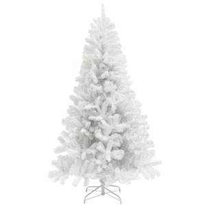 Albero di Natale bianco non illuminato da 7,5 piedi con punte di rami 1346 per Auto aperto e Base in acciaio per decorazioni per le vacanze domestiche - Product Image 1