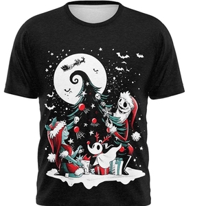 <b>Men's</b> Halloween <b>T</b>-<b>Shirt</b> Regular Tee for <b>Men</b> <b>Cap</b> <b>Sleeve</b> Novelty <b>Shirts</b>,3D Graphic Print Crew Neck Casual Top,Polyester,Black - Product Image 1