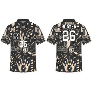Custom Sublimation Blank Dart Shirts Team Polo Shirts <b>Bowling</b> Shirt for Man - Product Image 5