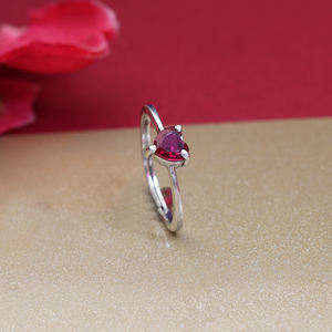 Nouvelle Arrivée 2026 Bague Cœur Rubis en Argent Sterling 925 avec Pierre Précieuse pour Femmes et Filles pour Fêtes de Mariage - Product Image 4