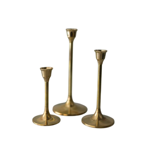 Porte-bougies coniques en or de luxe, style vintage, en métal, pour la décoration de table moderne, centre de table de mariage et Noël - Product Image 4