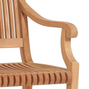 Banc de jardin en teck de qualité supérieure avec structure robuste et finition naturelle pour un confort extérieur intemporel - Product Image 4