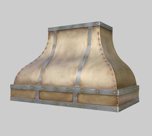 Masterpiece Brass Range Hood Featuring Artistic Metalwork Strong Airflow Premium Kitchen Ventilation Decorative Appeal Everyday - Product Image 2