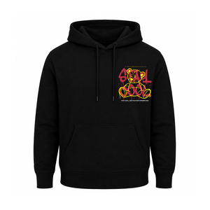 Sudadera con Capucha Estilo Urbano para Hombre, Negra, de Algodón y Felpa, con Logotipo de Oso Estampado, Bolsillo Delantero, Corte Regular, Informal de Invierno, Ecológica, Servicio OEM - Product Image 1