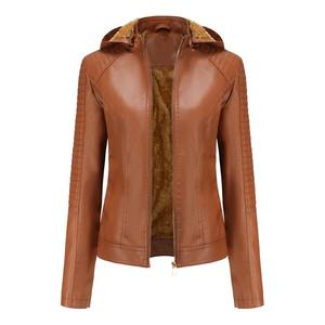 Veste en cuir de mouton à capuche pour femme, faite à la main, qualité supérieure, vêtement d'extérieur, avis de boutique - Product Image 1