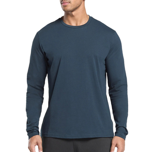 T-shirt à manches longues en coton personnalisé avec logo, vente en gros, prix abordable, meilleure qualité, t-shirt vierge doux à manches longues, faible MOQ 100% coton - Product Image 4