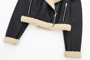 Chaqueta de Cuero Sintético de Doble Cara Personalizable para Mujer 2026, Estilo Urbano, Impermeable, Informal - Product Image 4