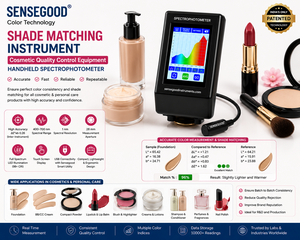 Spectrophotomètre portable Sensegood Instruments pour tester la couleur du maquillage, mesureur de différence cosmétique à écran tactile 400-700nm - Product Image 4