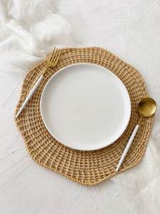 Round Bamboo Table Mat 350mm Wabi-Sabi Style Non-Slip <b>Placemat</b> for Wooden Table - Product Image 4