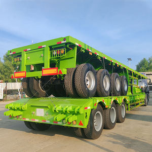 ราคาโรงงาน คุณภาพสูง รถพ่วงกึ่งพ่วงแบบ Lowboy 3 เพลา 60 ตัน 100 ตัน ระบบไฮดรอลิกแบบยืดได้ สำหรับขาย - Product Image 1
