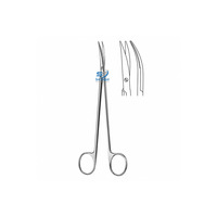 Ciseaux d'arteriotoomie DeBakey courbés en acier inoxydable allemand de qualité supérieure, instrument chirurgical pour microchirurgie vasculaire