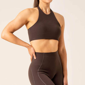 Soutien-gorge de sport pour femme en promotion – Haute qualité, extensible dans 4 directions, respirant, écologique, élasticité moyenne, XS personnalisable à l'avant - Product Image 5