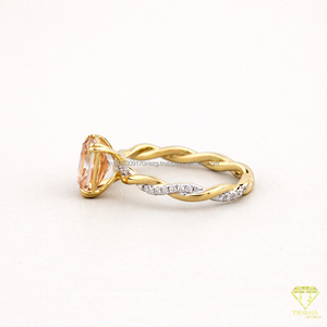 Anillo de Compromiso de Moissanita Elegante para Mujer, con Características Sofisticadas y Belleza Clásica, Disponible para la Venta al Por Mayor - Product Image 5