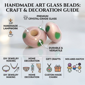 Cuentas Sueltas de Cristal de Vidrio Hechas a Mano al por Mayor |   Cuentas Multicolores en Morado, Dorado, Negro, Azul, Blanco y Rosa para Decoración y Manualidades - Product Image 6
