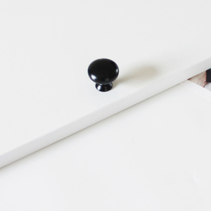 High Quality Modern Matte <b>Black</b> Zinc Alloy Mushroom <b>Knob</b> for Kitchen Cabinet Drawer Nightstand Bathroom Minimalist Round Handle - Product Image 4