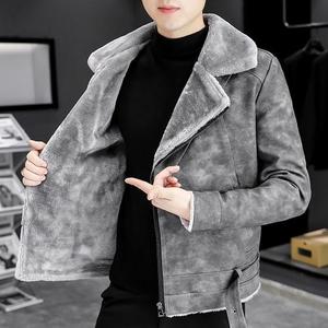 2022 Fashion Thick Leather <b>Jacket</b> for <b>Men</b> Winter Autumn Faux Fur Collar Windproof Warm Brand Clothing - Product Image 1