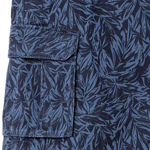 Pantalones Cortos Cargo para Hombre con Estampado Tropical Azul, Cintura Media, Cierre de Botones, Tela Oxford Transpirable, Estilo Casual - Product Image 6