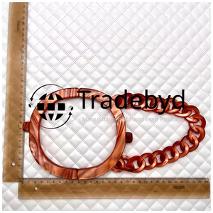 Resin Chain Necklace Handmade Statement Jewelry Fashion Accessories for Women Tradebyd - Product Image 3