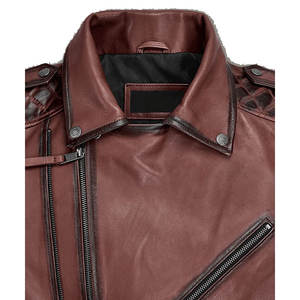 Nouvelle Arrivée 2026 – Blouson Unisexe en Cuir Véritable pour Homme, Design Color Block, Haute Qualité, Fermeture Éclair Hiver, Col Montant Vintage, Style Motard - Product Image 6