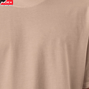 Camiseta de Manga Corta con Cuello Redondo para Hombre, Color Beige, Corte Regular, Tejido Jersey Informal, 100% Algodón, Color Sólido, Marca INDEX SPORTSWEAR - Product Image 6