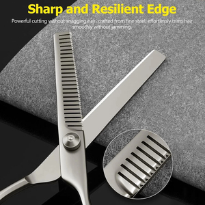 Thinning <b>scissor</b> 6.6 <b>Hair</b> Dressing <b>Scissors</b> Barber Thinning <b>Thinner</b> Shears Tension Adjustable For Laster Design For Men Women - Product Image 3