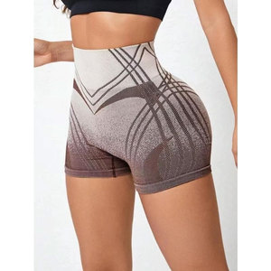 Shorts de sport taille haute en tissu Oxford imperméable avec nœud en dentelle, tricotés, respirants, en coton élasthanne, taille élastique, bouton classique pour femme - Product Image 3