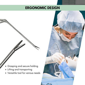 Pinces chirurgicales ORL manuelles pour micro-chirurgie auriculaire, en acier inoxydable, légères, stérilisables, avec logo OEM personnalisé, fournisseur d'instruments professionnels - Product Image 5