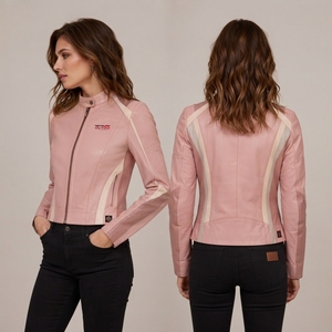<b>Lightweight</b> <b>Women</b> Leather <b>Jacket</b> Casual Clothing <b>Women</b> Leather <b>Jacket</b> Crafted With Soft Leather Material Comfortable Interior - Product Image 6