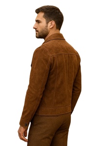 Chaqueta de Gamuza para Hombre, Prenda Exterior de Moda Urbana Premium, Duradera, Elegante, Servicio de Muestras de Fabricante OEM Disponible, Nueva - Product Image 4